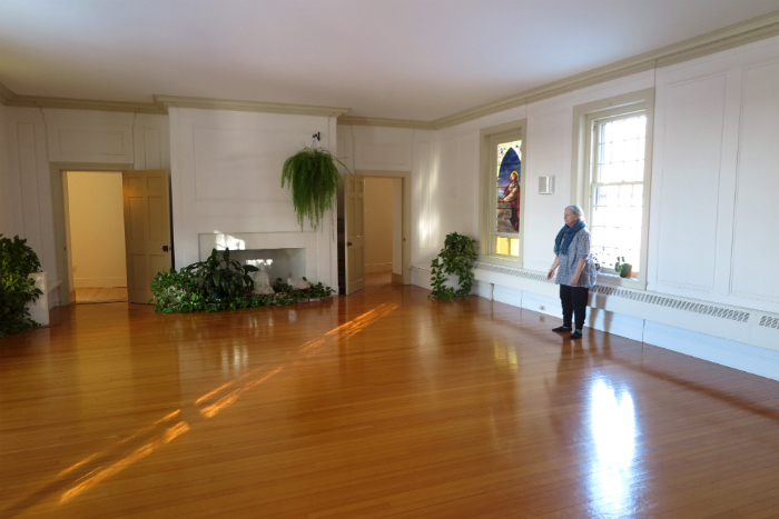 Diane Croft in the Walking Meditation Room @ Insight Meditation Society.
